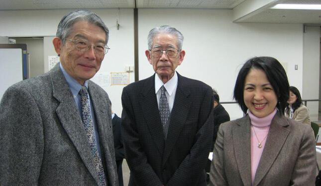 恩師の小坂樹徳先生（中央）とWilfred Fujimoto先生（左）