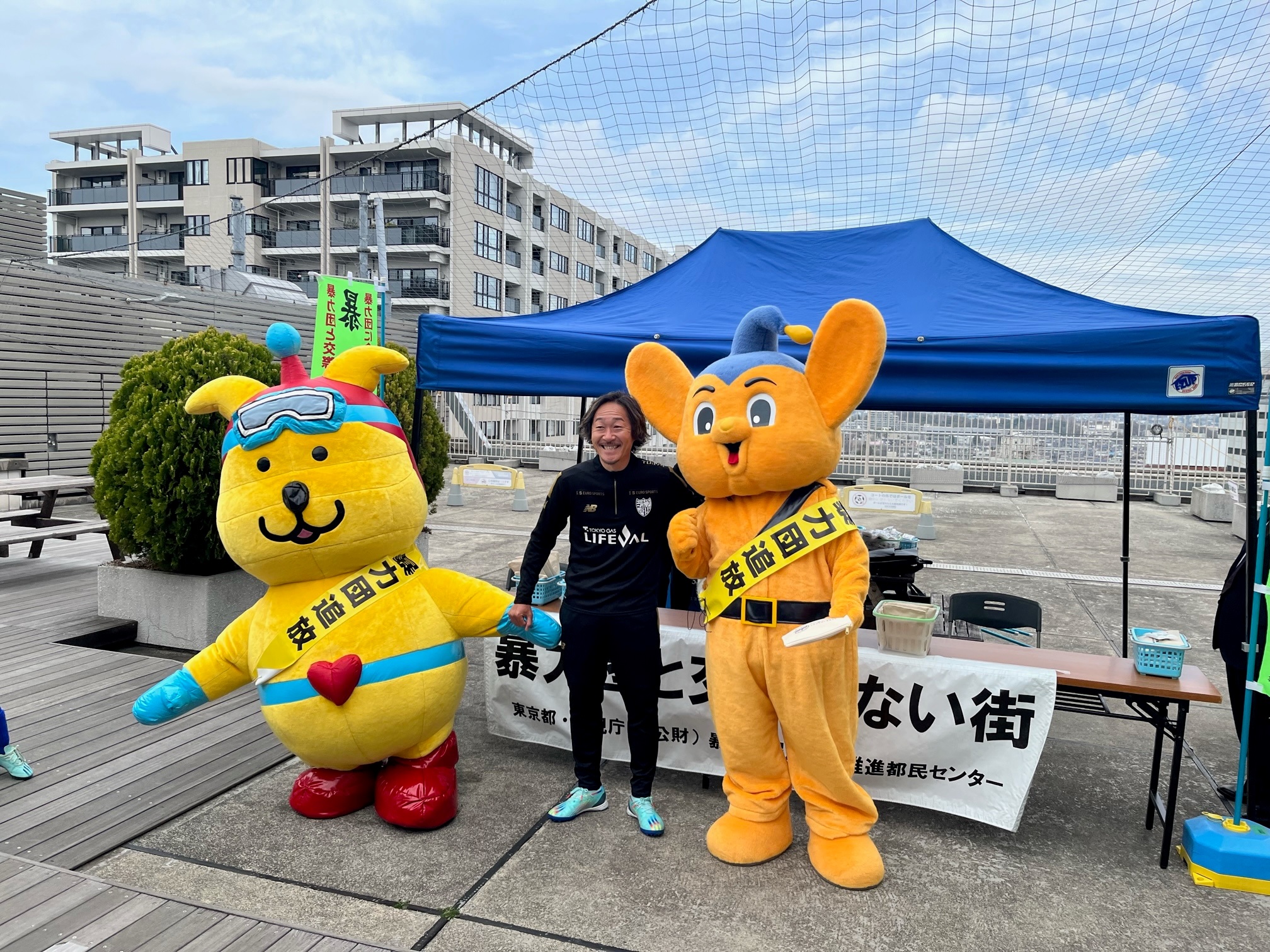 マスコットキャラクターによる出迎え